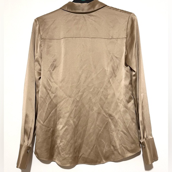 Vince Chest Pocket 100% Silk Blouse XS - Picture 4 of 6